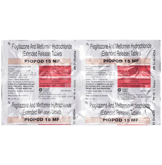 piopod mf 15mg tablet 10's